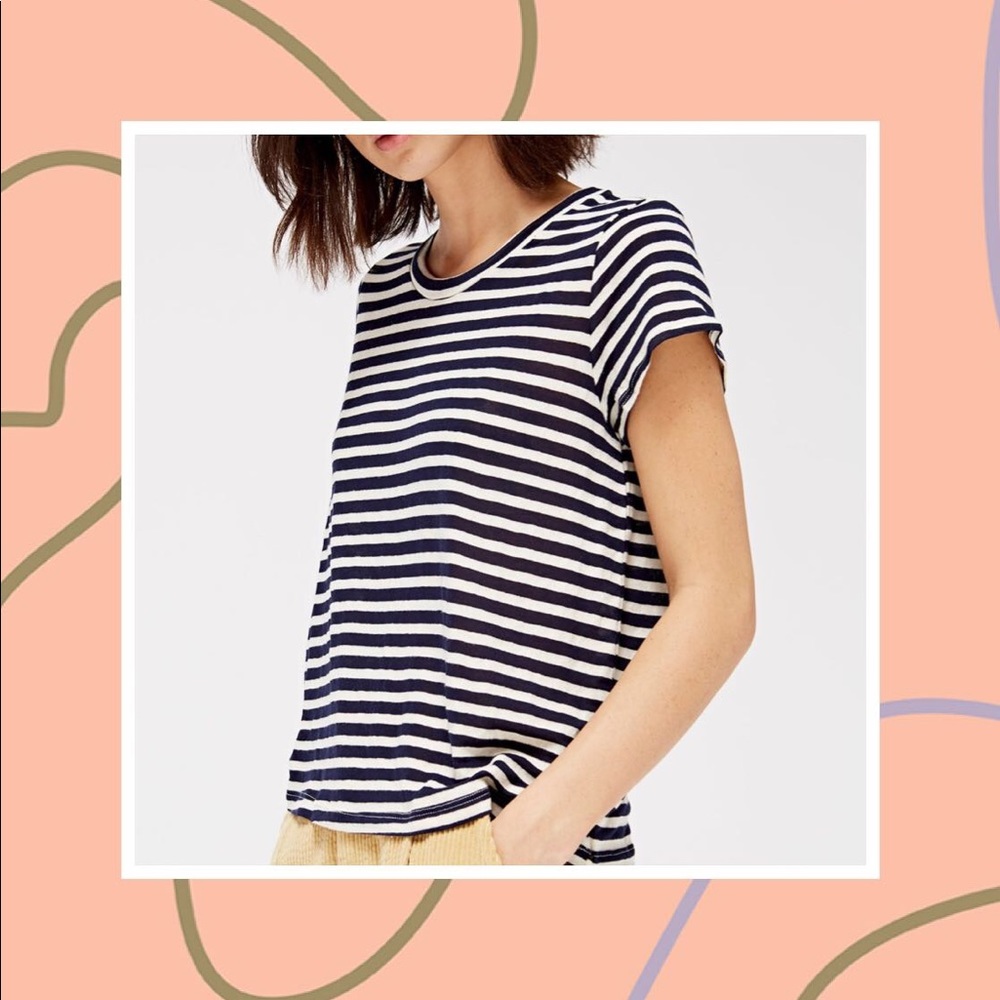 LACAUSACLOTHING - Sea Tee - Navy Stripe M